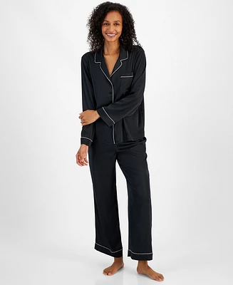 I.n.c. International Concepts Women's 2-Pc. Rhinestone-Trim Satin Pajamas Set, Created for Macy's