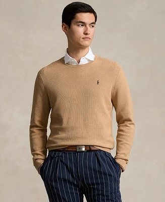 Polo Ralph Lauren Men's Mesh-Knit Cotton Crewneck Sweater