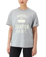 Champion Women's Oversized Graphic-Print Crewneck Tee