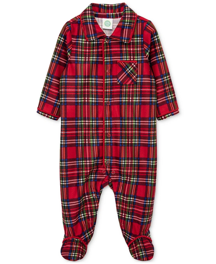 Little Me Baby Plaid Footed Coverall