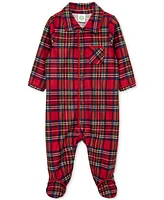 Little Me Baby Plaid Footed Coverall