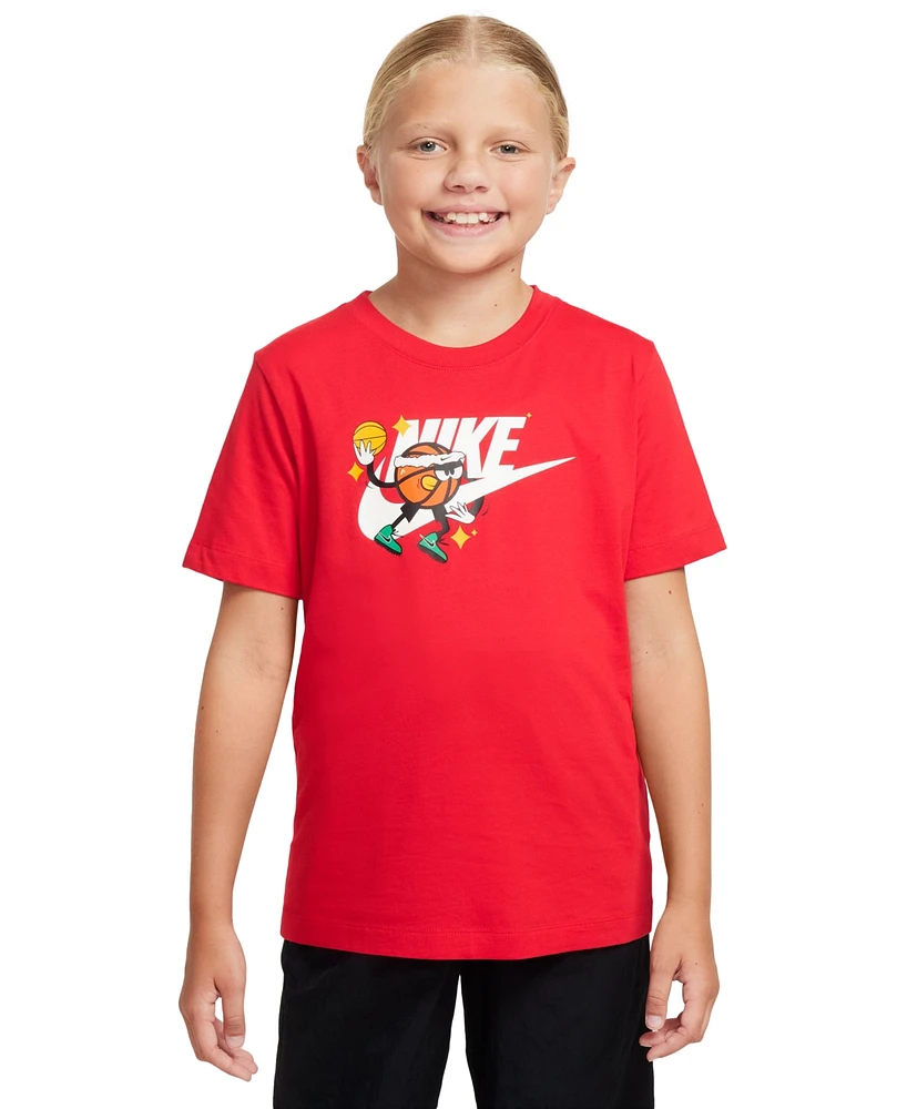 Nike Big Kids' Sportswear Logo Graphic Crewneck T-Shirt