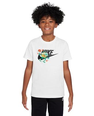 Nike Big Kids' Sportswear Logo Graphic Crewneck T-Shirt