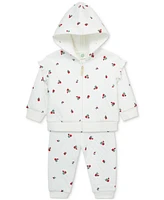 Little Me Baby Girls Floral Hoodie & Pants Set