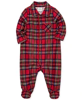 Little Me Baby Plaid Footed Coverall