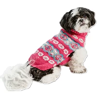 Chilly Dog Rose Alpaca Fairisle Dog Sweater