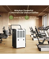 Waykar 155 Pints Commercial Dehumidifier w/ Drain Hose 8,000 Sq.Ft Dehumidifier