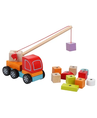 Cubika Wise Elk/Cubika Wooden toy - Crane Truck - Assorted Pre