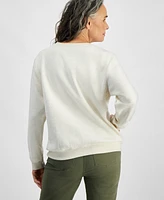 Style & Co Women's Long-Sleeve Crewneck Sweatshirt, Created for Macy's