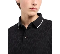 A|X Armani Exchange Men's Regular-Fit Tipped Logo Polo Shirt