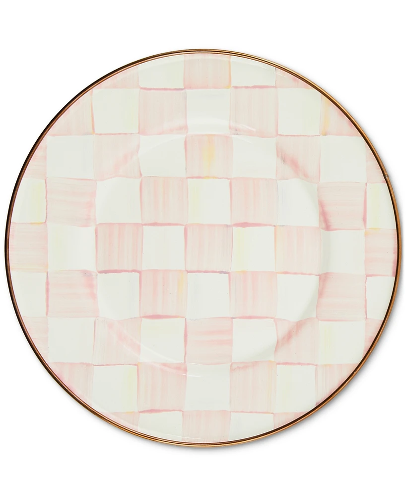 Mackenzie-Childs Rosy Check Salad/Dessert Plate