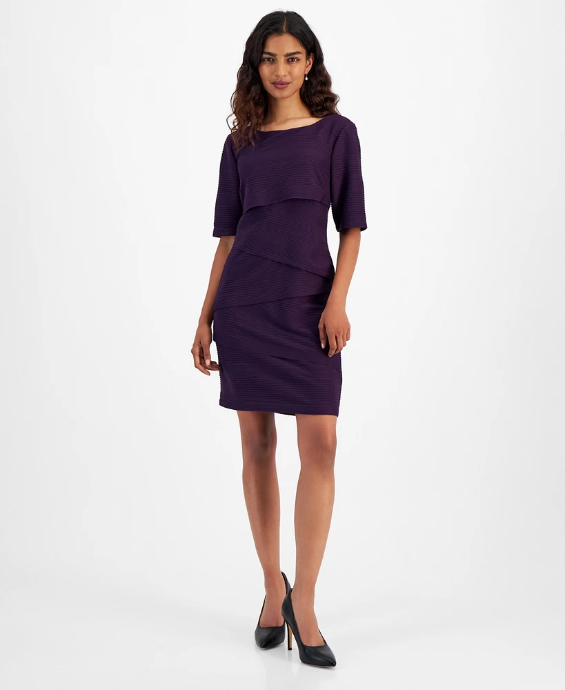 Connected Petite Textured Sheath Dress