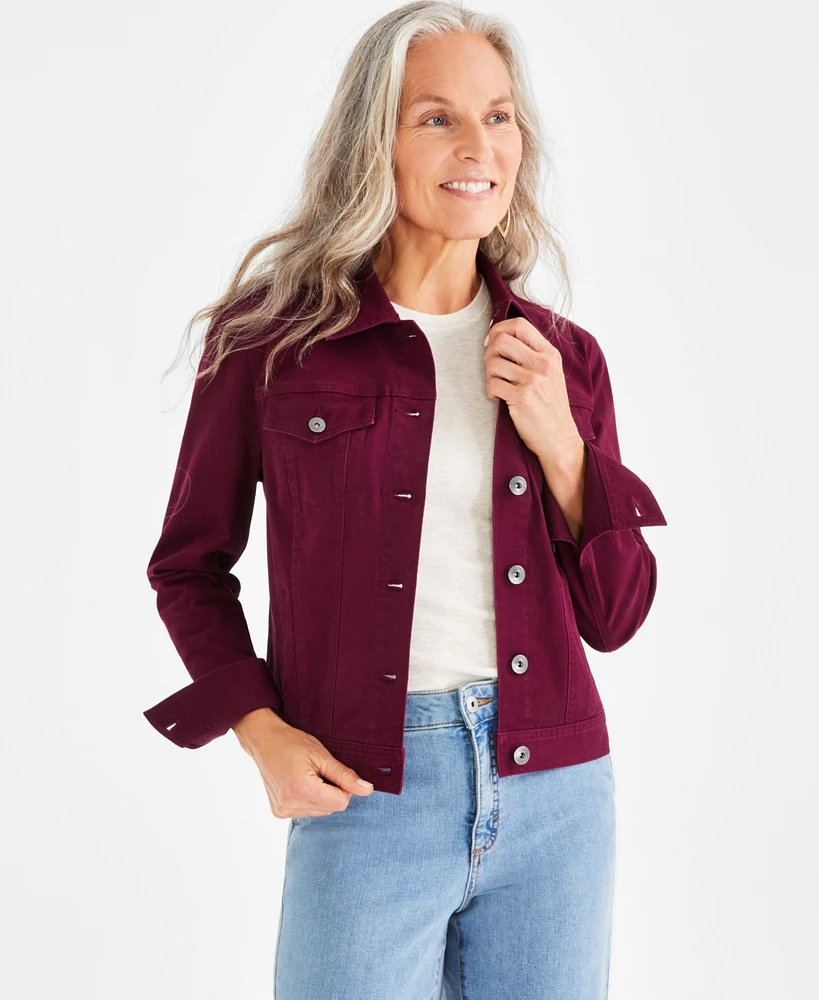 Style & Co Petite Classic Denim Jacket, Created for Macy's