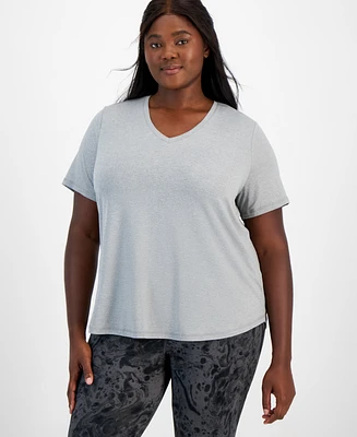 Id Ideology Plus 3-Pk. Solid Short-Sleeve Top, Created for Macy's