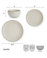 Pfaltzgraff Janelle 12-Pc Dinnerware Set, Service for 4