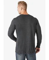 KingSize Big & Tall Shrink-Less Lightweight Long-Sleeve Crewneck Pocket T-Shirt