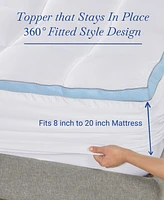 Extra Thick Cooling Mattress Topper California King Size, Plush Pillow-Top California King Mattress Topper by California Design Den