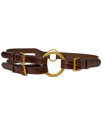 Lauren Ralph Women's Tri-Strap O-Ring Belt