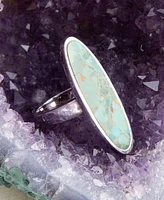 Barse Pueblo Genuine Turquoise Sterling Silver Oval Ring