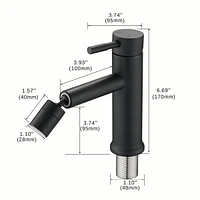 Matte Bathroom Faucet For 2 Mode Faucet For Bathroom Sink With 360 Rotating Aerator