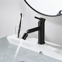 Streamdale Furniture Matte Bathroom Faucet For 2 Mode Faucet For Bathroom Sink With 360 Rotating Aerator