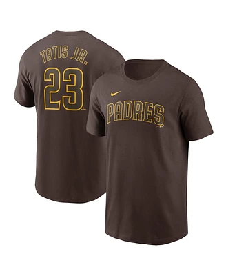 Nike Men's Fernando Tatis Jr. Brown San Diego Padres Fuse Name Number T-Shirt