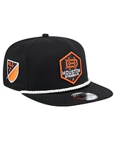 New Era Men's Black Houston Dynamo Fc 2024 Kick Off Collection Golfer Snapback Hat