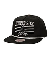 Mitchell Ness Men's Black Chicago White Sox Radiant Lines Deadstock Snapback Hat