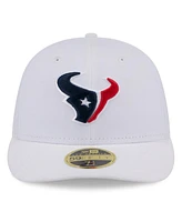 New Era Men's White Houston Texans Omaha Low Profile 59FIFTY Fitted Hat