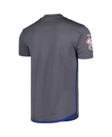 Stitches Men's Charcoal Los Angeles Dodgers Team V-Neck Jersey