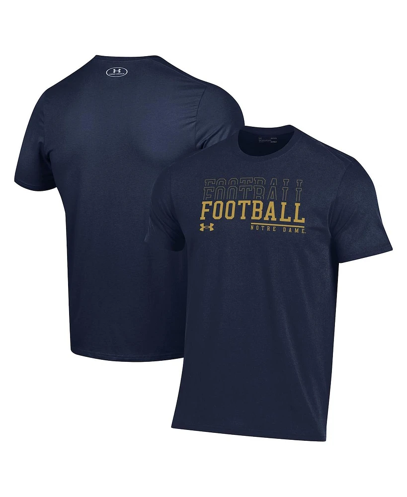 Under Armour Men's Navy Notre Dame Fighting Irish 2024 Sideline Football Performance T-Shirt