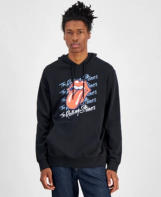 Hybrid Men's Rolling Stones '76 Tour Regular-Fit Printed Fleece Hoodie