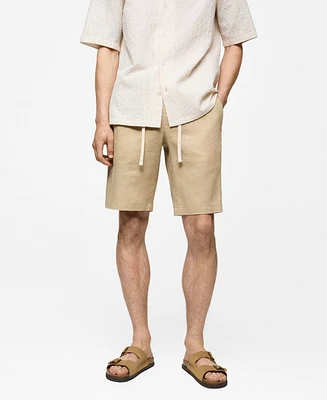 Mango Men's Drawstring Detail Bermuda Shorts