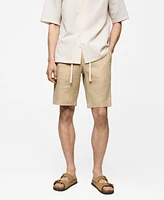 Mango Men's Drawstring Detail Bermuda Shorts