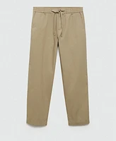 Mango Men's Drawstring Cotton Trousers