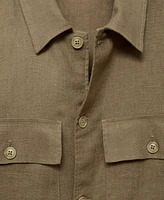 Mango Men's Linen Pockets Detail Overshirt