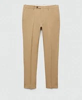 Mango Men's Linen Slim Fit Suit Pants