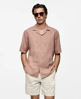 Mango Men's Linen Regular-Fit Shirt