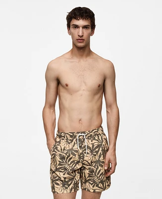 Mango Men's Floral Print Swimsuit