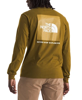 The North Face Men's Box Nse Standard-Fit Logo Graphic Long-Sleeve T-Shirt