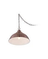 Franklin Iron Works Southton Copper Swag Pendant Lighting Fixture 13.25" Wide Farmhouse Industrial Rustic Dome Shade for Dining Room Living House Home