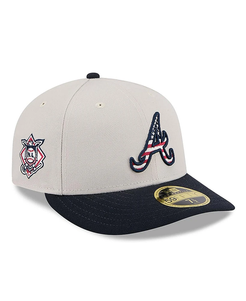 New Era Men's Black Atlanta Braves 2024 Fourth of July Low Profile 59FIFTY Fitted Hat