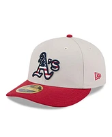 Men's New Era Red Oakland Athletics Fourth of July Low Profile 59FIFTY Fitted Hat