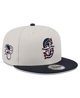 New Era Men's Black Seattle Mariners 2024 Fourth of July 9FIFTY Snapback Hat