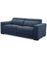 Nevio 2-Pc. Fabric Power Headrest Sectional with 2 Motion Chairs