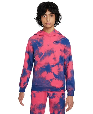 Nike Big Kids' Sportswear Club Fleece Tie-Dyed Hoodie