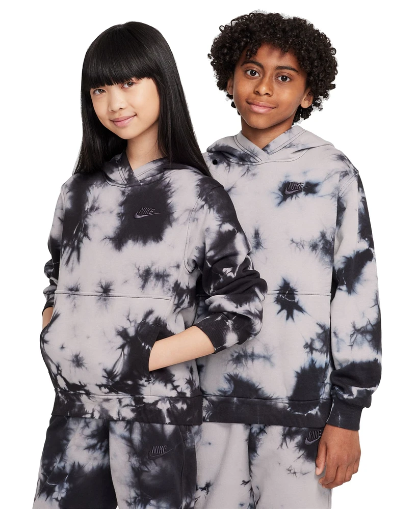 Nike Big Kids' Sportswear Club Fleece Tie-Dyed Hoodie