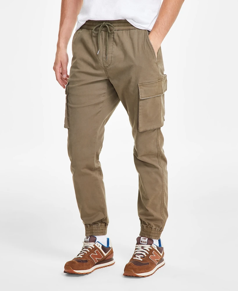 Sun + Stone Men's Garment-Dyed Cargo Jogger Pants, Created for Macy's