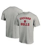 Fanatics Men's Heathered Gray Chicago Bulls Victory Arch T-Shirt