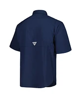 Columbia Men's Navy Tampa Bay Rays Tamiami Omni-Shade Button-Down Shirt